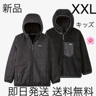 パタゴニア(patagonia)の国内正規品 ブラック キッズサイズXXL パタゴニア リバーシブルフーディ(ジャケット/上着)