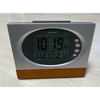 adesso 置時計 デジタル 電波クロックコンパクトサイズ(置時計)