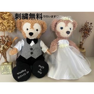 名入れ靴付　ダッフィーウエディング シェリーメイ コスチューム 結婚式 衣装(その他)