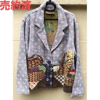 ロキエ(Lochie)のありさ様 売約済　　　　　vintage ラグ ゴブラン ジャケット フルーツ (テーラードジャケット)