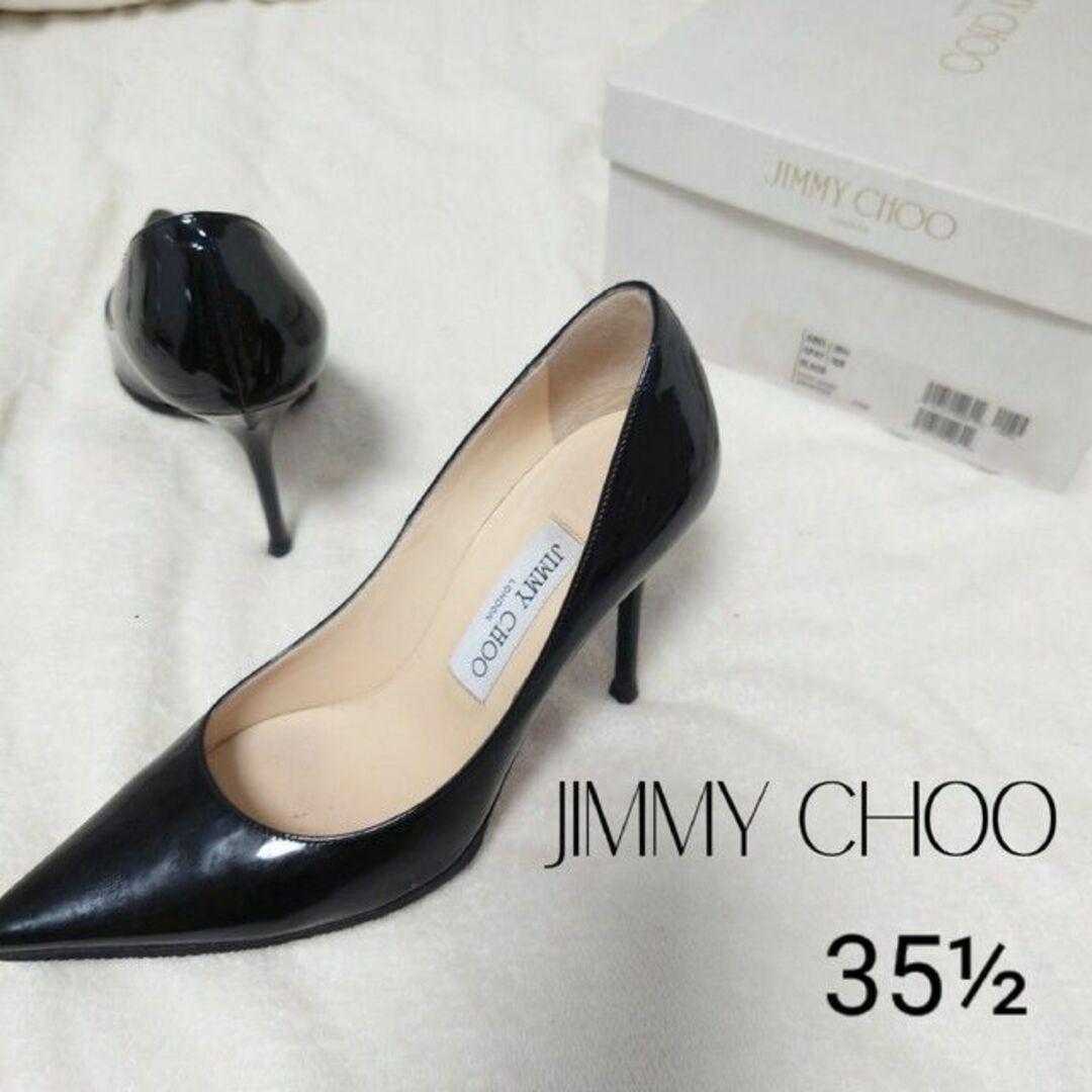 靴/シューズJIMMY CHOO ジミーチュウ パテントレザー パンプス ABEL 35.5