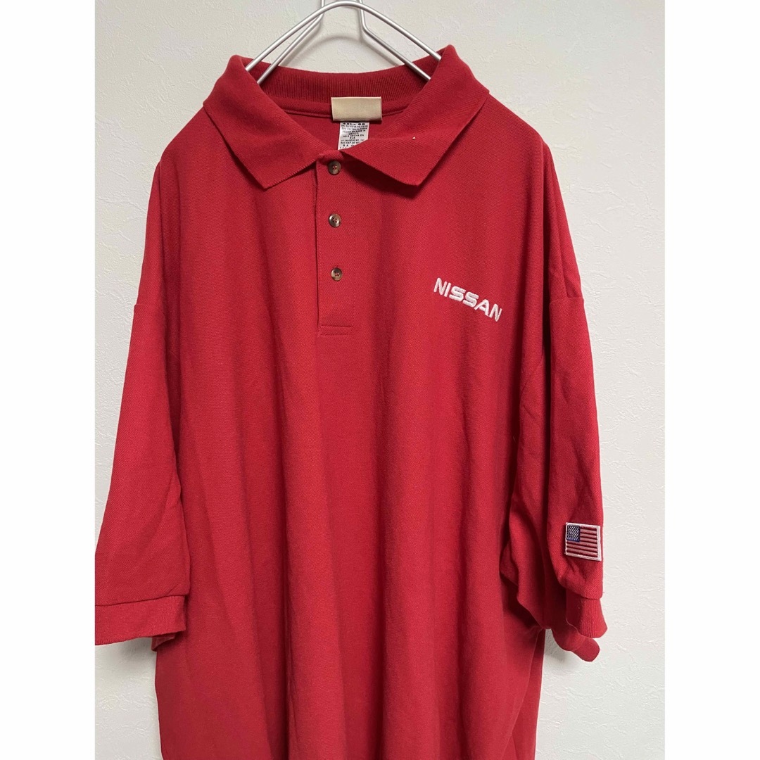 RED KAP(レッドキャップ)の【古着】メキシコ製　RED KAP ニッサン ポロシャツ 4XL オーバーサイズ メンズのトップス(ポロシャツ)の商品写真