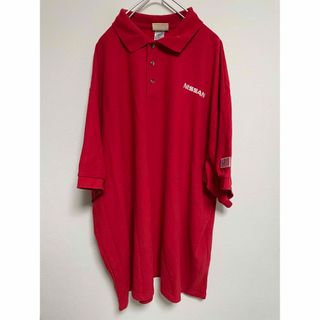 レッドキャップ(RED KAP)の【古着】メキシコ製　RED KAP ニッサン ポロシャツ 4XL オーバーサイズ(ポロシャツ)