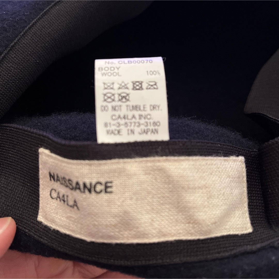 CA4LA(カシラ)のカシラ　NAISSANCE ベレー帽　ネイビー　ウール素材 メンズの帽子(ハンチング/ベレー帽)の商品写真