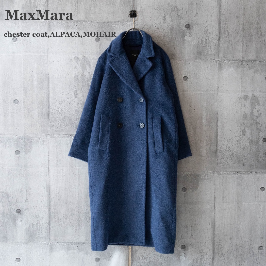 【WEEKEND MaxMara】チェスターコート　アルパカ　モヘア　シャギーチェスターコート