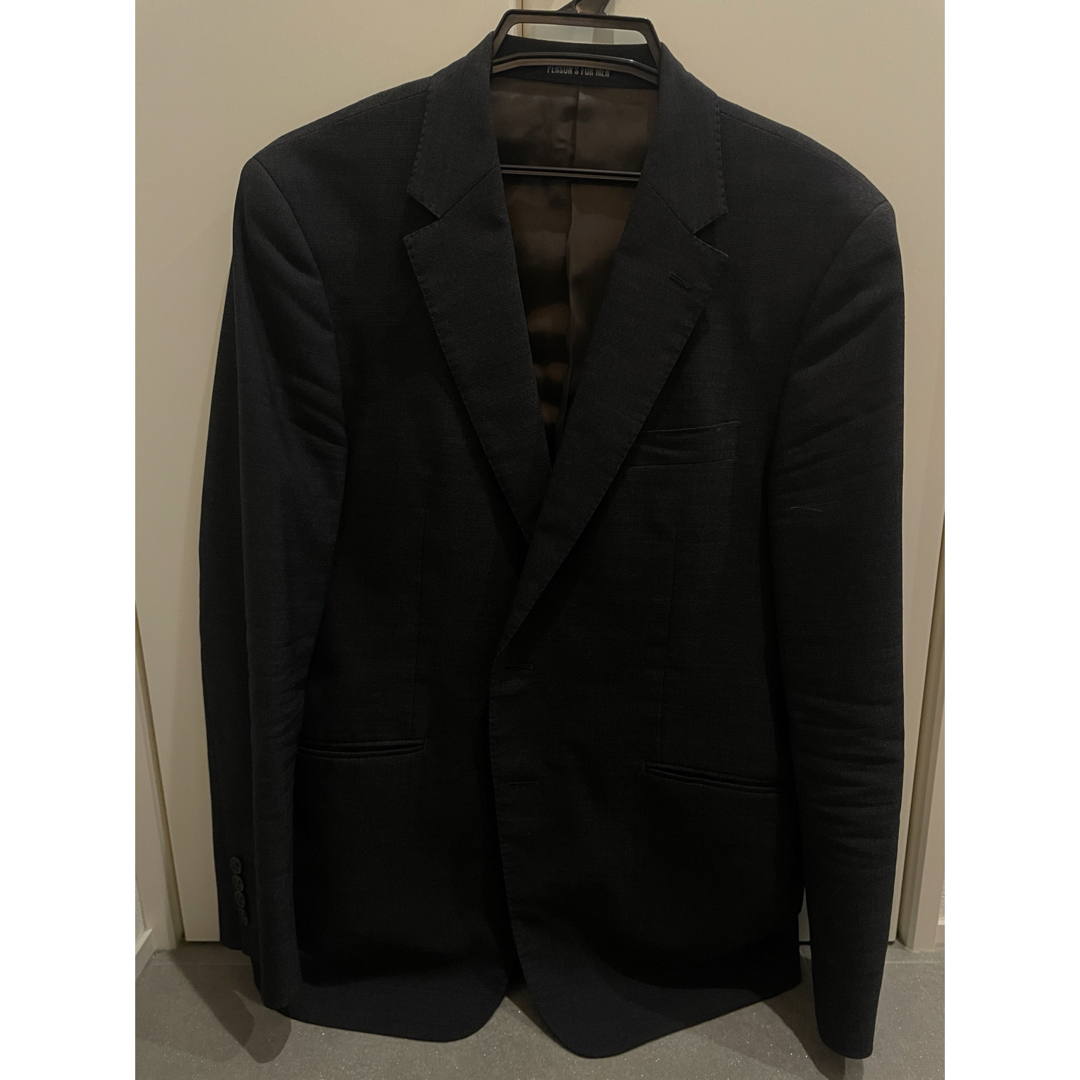 青山(アオヤマ)の【中古品】洋服の青山　スーツ　ジャケット　ブラック　身長175 メンズのスーツ(スーツジャケット)の商品写真