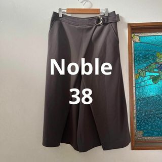 スピックアンドスパンノーブル(Spick and Span Noble)のSpick&span Noble 巻きスカート風キュロットパンツ　38 ブラウン(カジュアルパンツ)