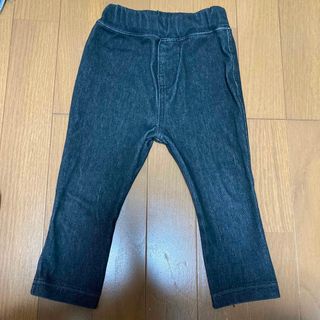 80 キッズ　ズボン　黒　デニム(パンツ)