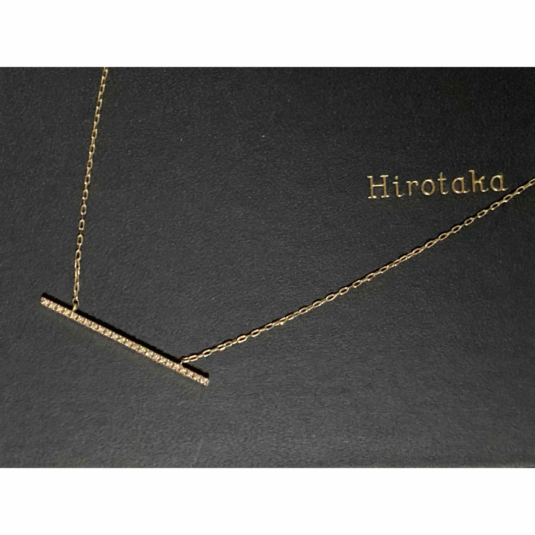 hirotaka ヒロタカ ロングバー ダイヤモンド ネックレス k10 YG hirotaka ヒロタカ ロングバー ダイヤモンド ネックレス k10 YG