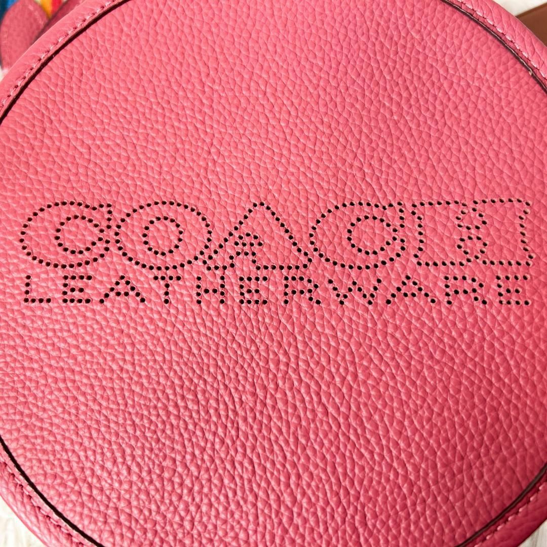 【美品】COACH コーチ　ショルダーバッグ　レザー　ピンク　C3427