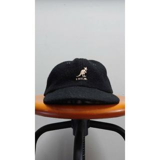 カンゴール(KANGOL)のVintage KANGOL USA製 ウール ベースボール キャップ ブラック(キャップ)