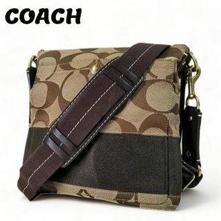 コーチ(COACH)のコーチ ショルダーバッグ クロスボディ 肩掛け 斜め掛け シグネチャー ブラウン(ショルダーバッグ)