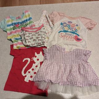 まとめ売り　女の子　半袖5枚　タンクトップ1枚(Ｔシャツ)