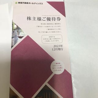 東急不動産　株主優待　1000株分 1冊  2024年8月末まで(その他)