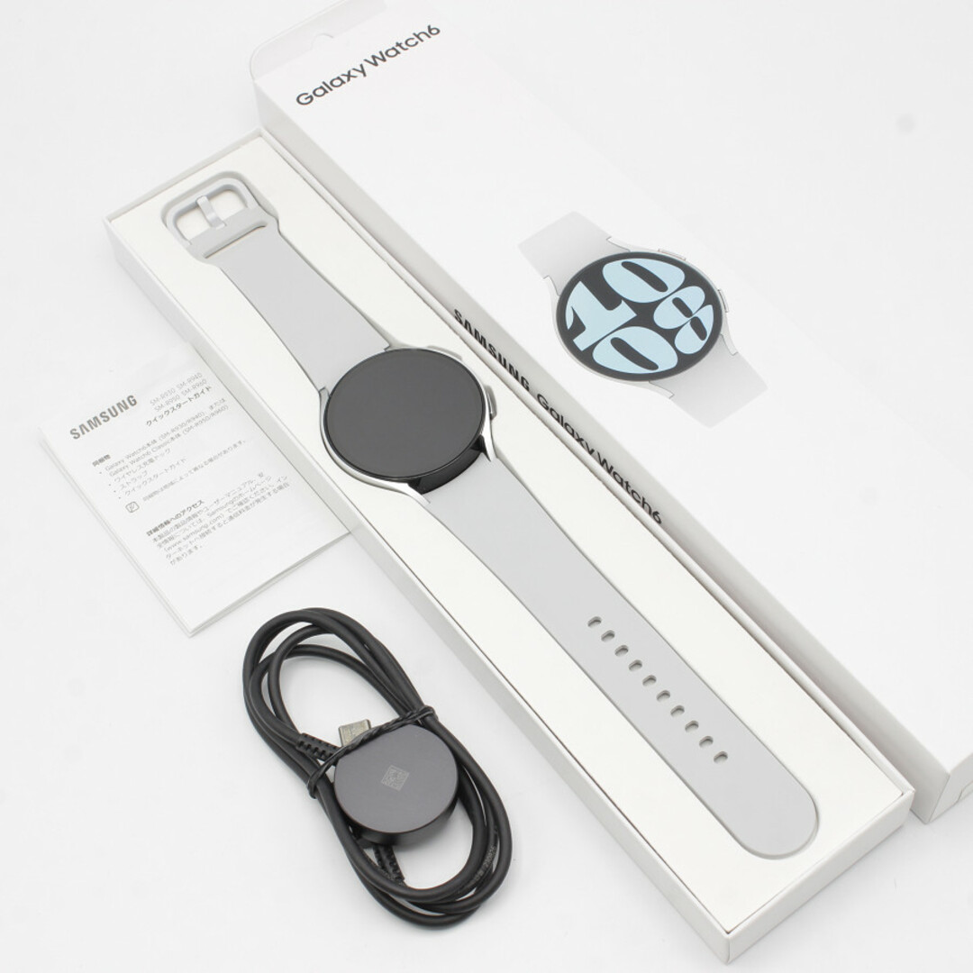 【美品】SAMSUNG Galaxy Watch6 44mm SM-R940NZSAXJP シルバー スマートウォッチ サムスン ギャラクシーウォッチ 本体第621010150412号