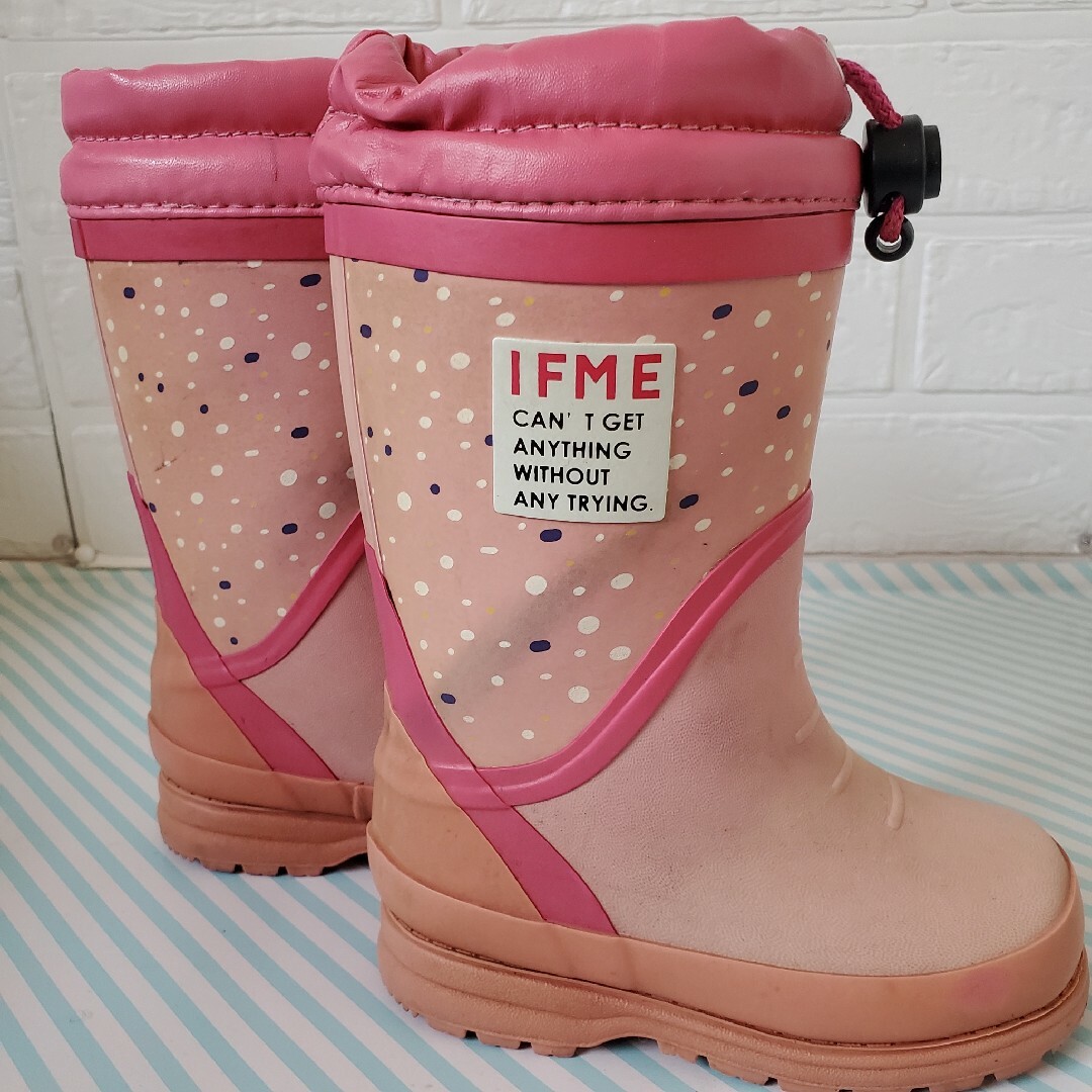 IFME(イフミー)のイフミー　IFME　長靴　15cm　セット キッズ/ベビー/マタニティのキッズ靴/シューズ(15cm~)(長靴/レインシューズ)の商品写真