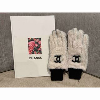 シャネル(CHANEL)のCHANEL ロゴ　フェイクファー×レザー　グローブ(手袋)