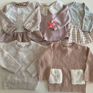 ニシマツヤ(西松屋)のベビー　トップス　まとめ売り　♡ キッズ　ニット　長袖　女の子(Tシャツ/カットソー)