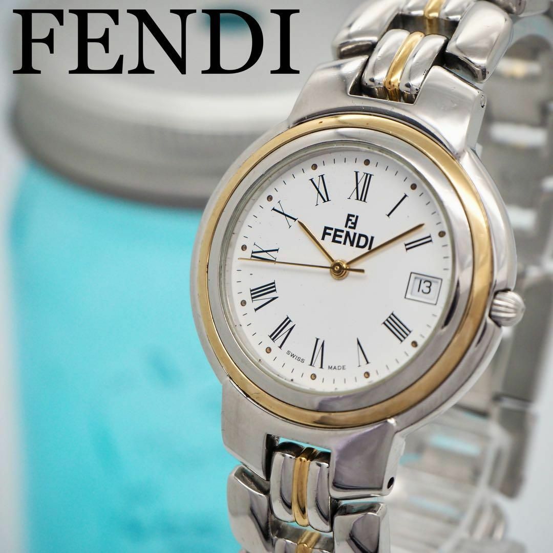 FENDI(フェンディ)の667 FENDI フェンディ時計　メンズ腕時計　箱付き　ゴールド　シルバー メンズの時計(腕時計(アナログ))の商品写真