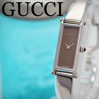 グッチ(Gucci)の65 GUCCI グッチ時計　レディース腕時計　バングル　箱付き　人気　ブラウン(腕時計)