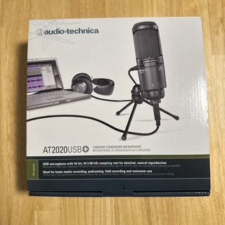 オーディオテクニカ(audio-technica)のAT2020USB+ 面倒な設定不要！高感度クリアな高音質マイクがすぐ使える(マイク)