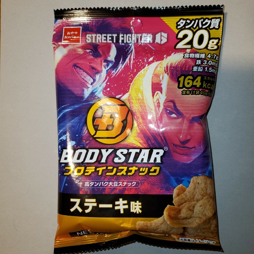 おやつカンパニー(オヤツカンパニー)のBODY STAR プロテインスナック ステーキ味 37袋 コスメ/美容のダイエット(ダイエット食品)の商品写真