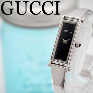 50 GUCCI グッチ時計　レディース腕時計　バングル　ブラック　シルバー