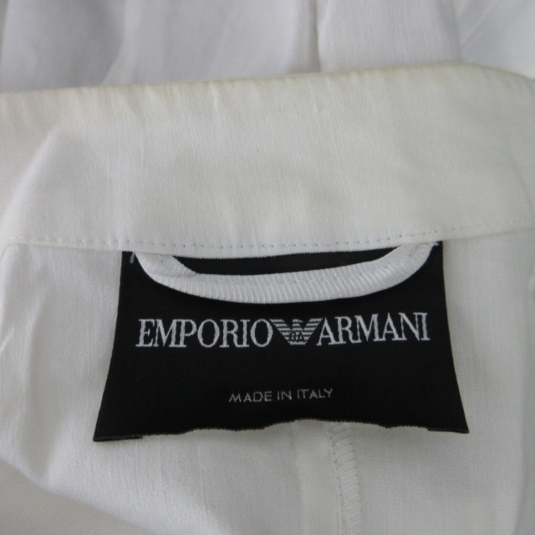 Emporio Armani(エンポリオアルマーニ)のエンポリオアルマーニ テーラードジャケット ブレザー 白 M ■GY09 レディースのジャケット/アウター(テーラードジャケット)の商品写真