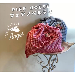 ピンクハウス(PINK HOUSE)のpinkhouse エンジェルローズ　トートバッグ　赤　未使用(トートバッグ)