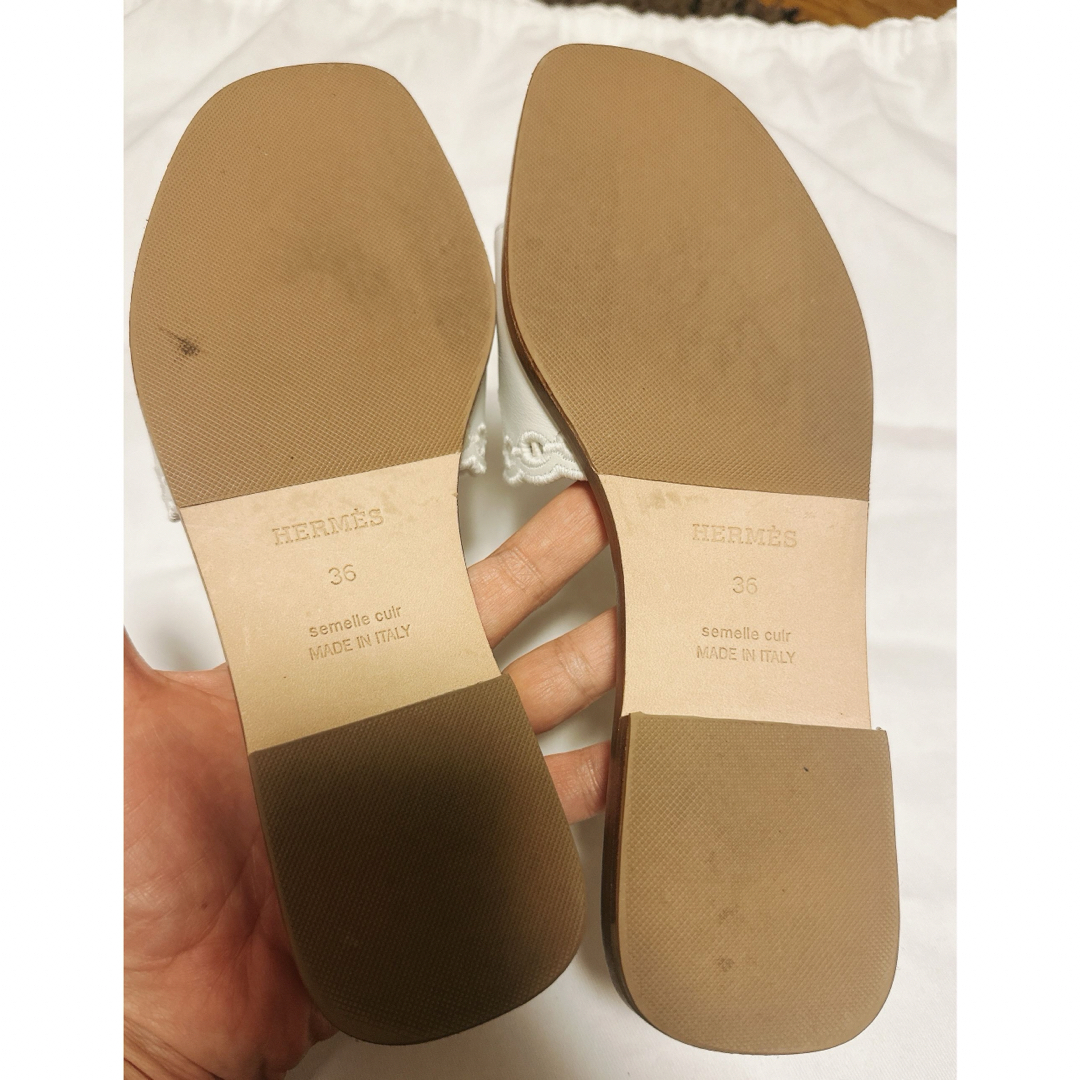 HERMES - 今期 美品 エルメス ガエル ホワイトの通販 by sola 8 HERMES - 今期 美品 エルメス ガエル ホワイトの通販 by sola 8