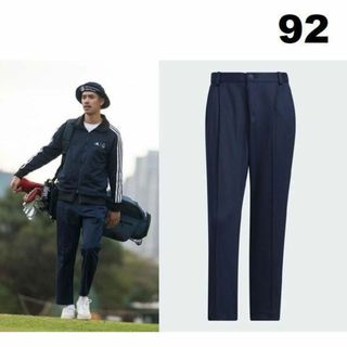 アディダス(adidas)の92 新品 adidas Golf×CLUBHAUS ワイドテーパードパンツ 紺(ウエア)