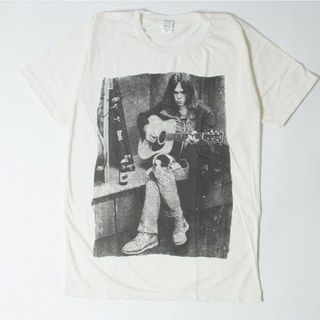 新品 ニール・ヤング ロック Tシャツ brt-0193/S～XL　ホワイト(Tシャツ/カットソー(半袖/袖なし))