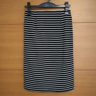 イマージュ(IMAGE)の【美品】カットソータイトスカート (ブラック系 S)(ひざ丈スカート)