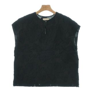 ユナイテッドアローズ(UNITED ARROWS)のUNITED ARROWS ブラウス 38(M位) 黒x紺(総柄) 【古着】【中古】(シャツ/ブラウス(長袖/七分))