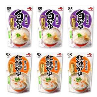 味の素KK おかゆ　白がゆ(250g) x3　紅鮭がゆ(250g) x3　■お粥(レトルト食品)