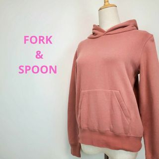 フォークアンドスプーン(FORK&SPOON)のFORK&SPOON(one)長袖パーカーピンク系ポケット(パーカー)