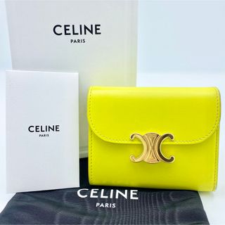 celine - セリーヌ celine 長財布 ブラウン レザー トリオンフ