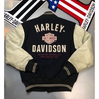 ハーレーダビッドソン(Harley Davidson)の【希少限定品！入手困難】美品ハーレーダビッドソン　ライダースジャケット本革コンビ(ライダースジャケット)