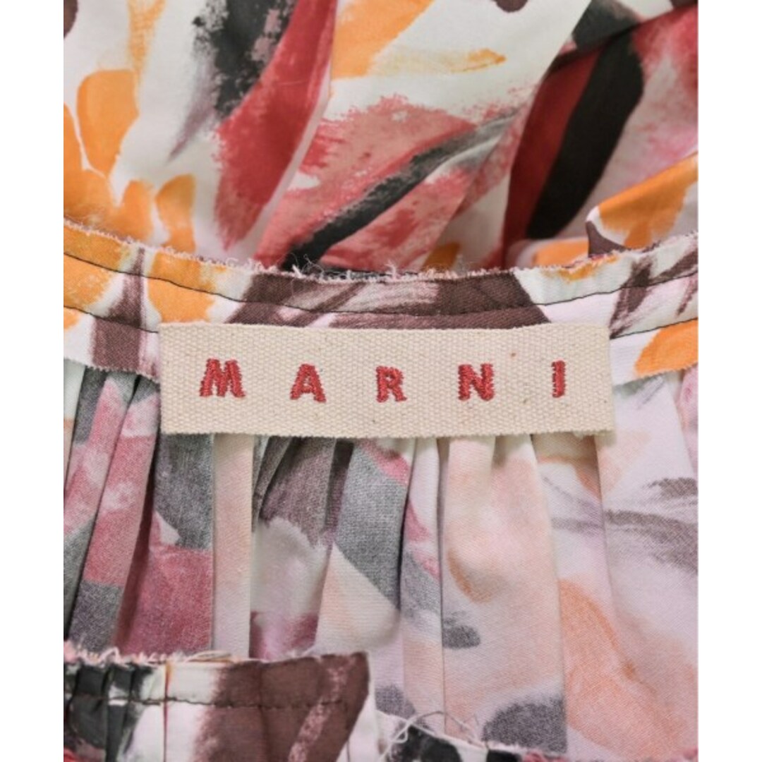 Marni(マルニ)のMARNI マルニ ブラウス 38(S位) 白xオレンジx黒等(総柄) 【古着】【中古】 レディースのトップス(シャツ/ブラウス(長袖/七分))の商品写真