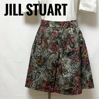 ジルスチュアート(JILLSTUART)のJILLSTUART ジルスチュアート スカート タックスカート ペイズリー S(ミニスカート)