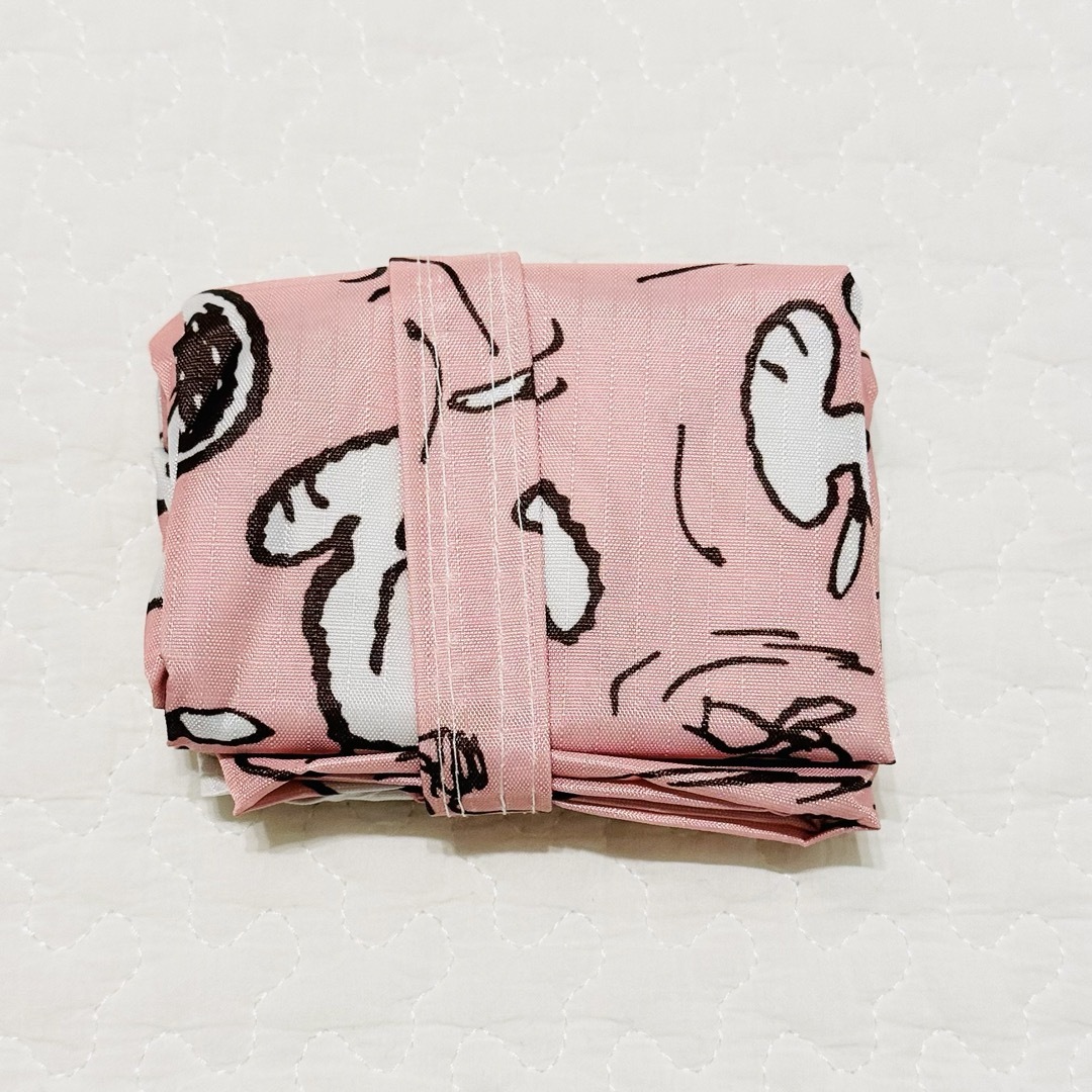 SNOOPY(スヌーピー)のスヌーピー　エコバッグ　ピンク　マチ付き  レディースのバッグ(エコバッグ)の商品写真