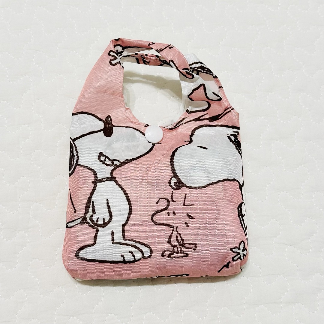 SNOOPY(スヌーピー)のスヌーピー　エコバッグ　ピンク　マチ付き  レディースのバッグ(エコバッグ)の商品写真