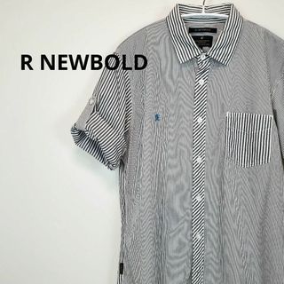 アールニューボールド(R.NEWBOLD)のアールニューボールドR NEWBOLD白黒Lボーダー柄ロールアップシャツ(シャツ)