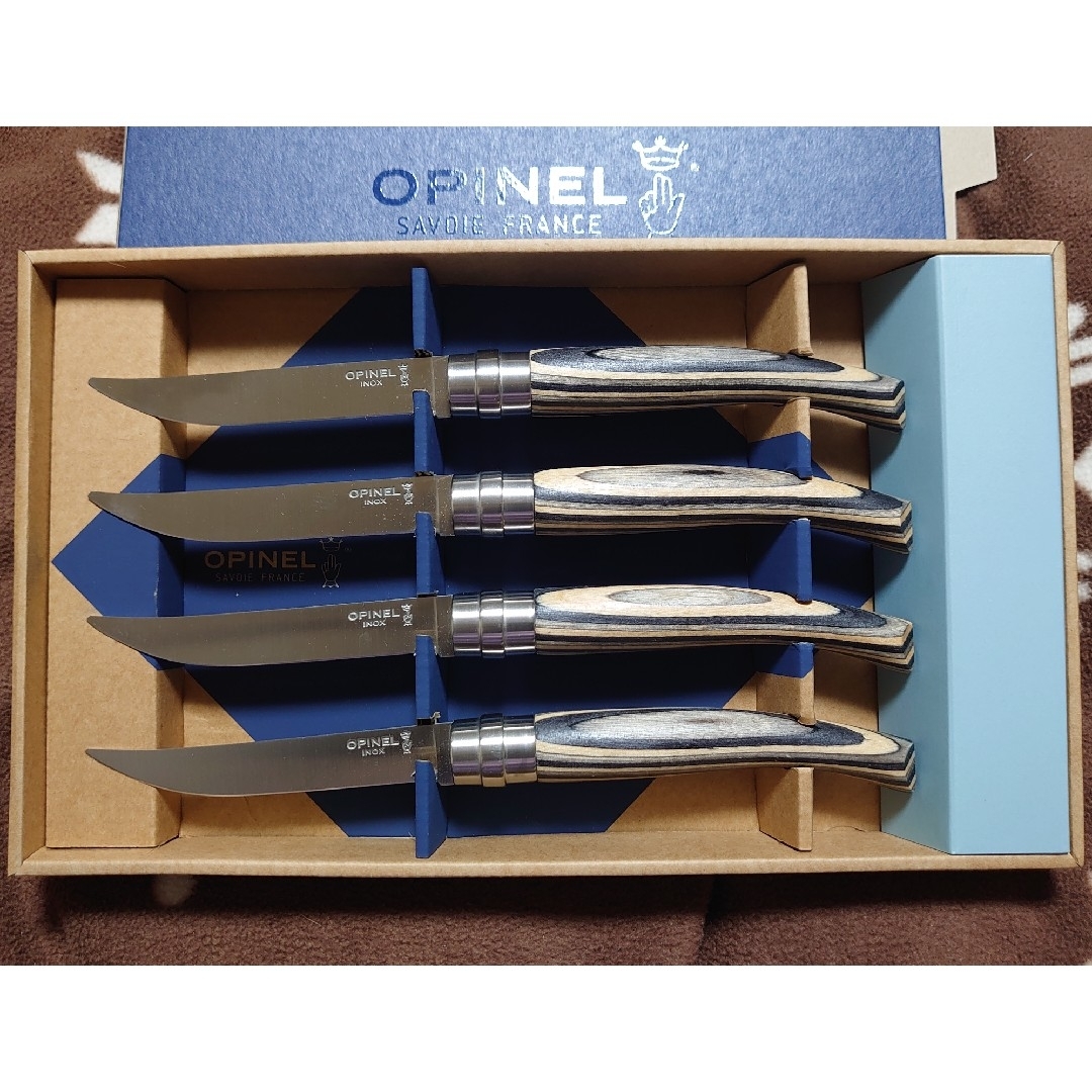 OPINEL(オピネル)の【新品】オピネル カパテーブルナイフ 4本組 インテリア/住まい/日用品のキッチン/食器(カトラリー/箸)の商品写真