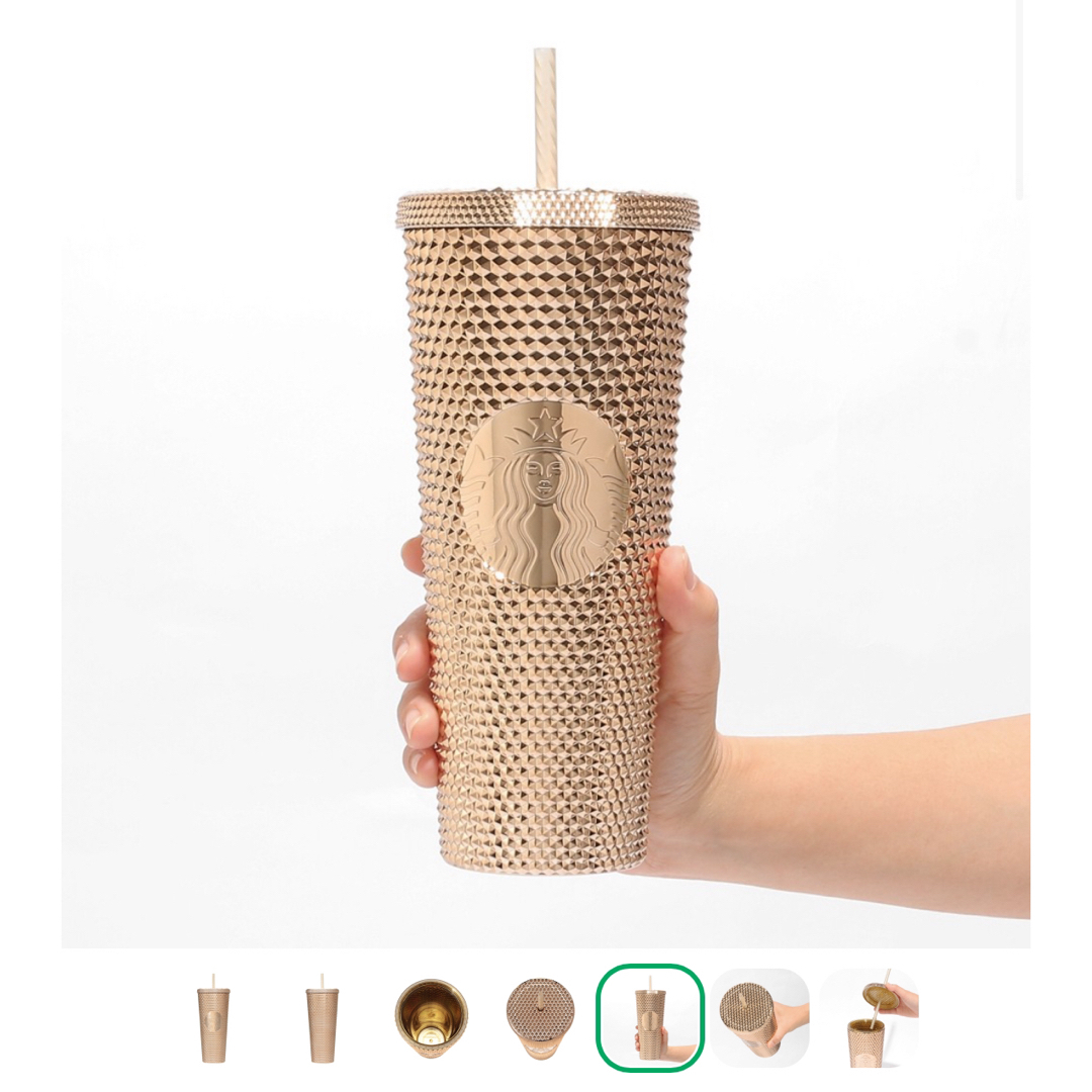 Starbucks(スターバックス)の【新品未使用】スターバックス！ホリデータンブラーバンピーゴールド710ml インテリア/住まい/日用品のキッチン/食器(タンブラー)の商品写真