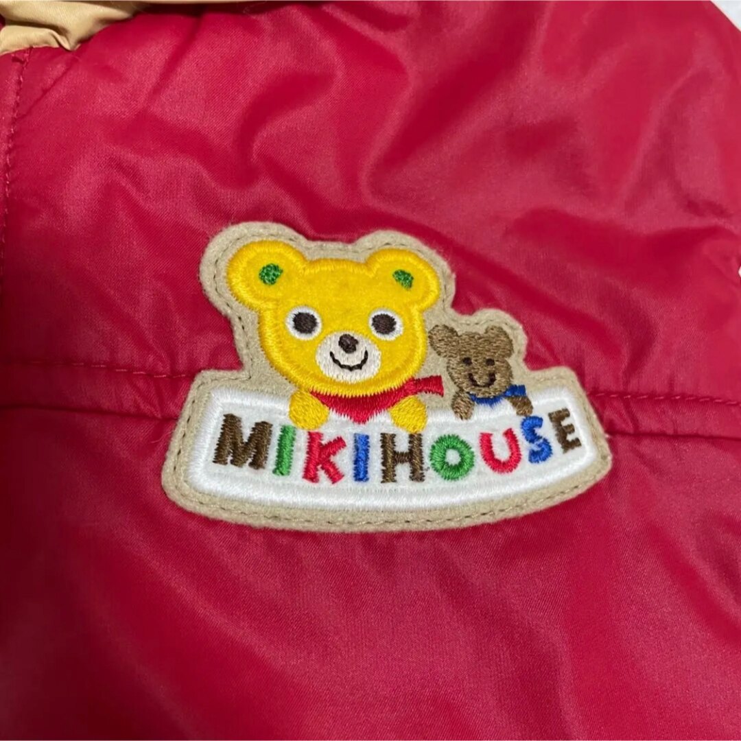 mikihouse(ミキハウス)のミキハウス 110 リバーシブル ベスト 赤 ベージュ キッズ/ベビー/マタニティのキッズ服男の子用(90cm~)(ジャケット/上着)の商品写真