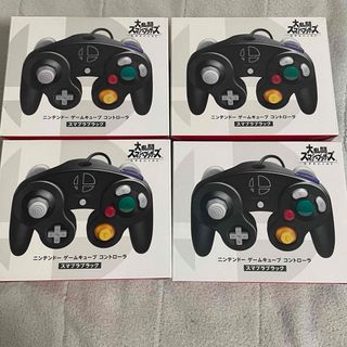 ゲームキューブコントローラー　ブラック×4(その他)