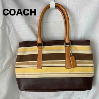 コーチ(COACH)のCOACH トートバッグ ボーダー柄(トートバッグ)