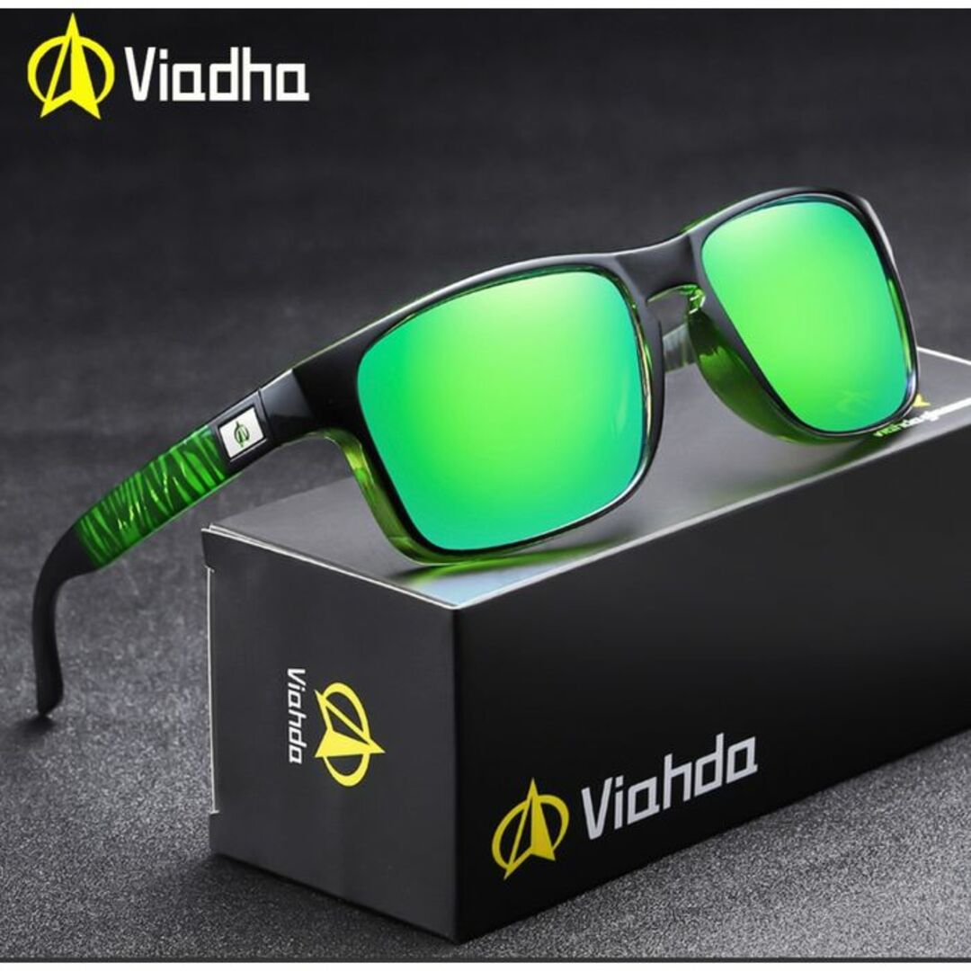 Viadha 偏光レンズ サングラス  グリーン メンズのファッション小物(サングラス/メガネ)の商品写真