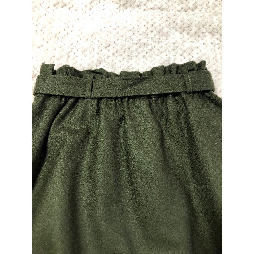 ウールスカート２枚セット★カーキー　ボルドー　M レディースのスカート(ひざ丈スカート)の商品写真